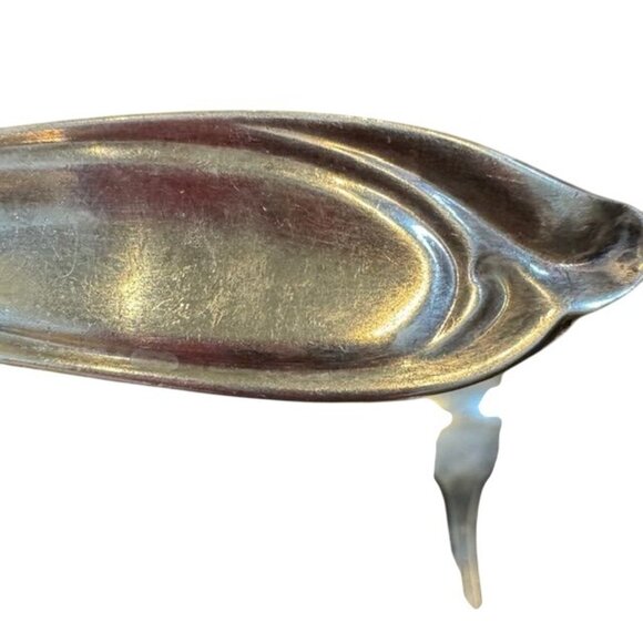 Vintage Silver Plated Salad Serving Spoon & Fork Set With Elegant Design - Picture 8 of 11